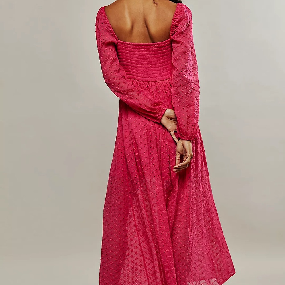 NEW Free People Malina Maxi Dress In Strangelove Pink - Picture 7 of 8